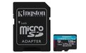 Kingston Technology Kingston 128GB microSDXC Canvas Go! Plus Gen4 200MB/s A2 U3 V30 kaart + adapter