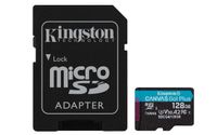 Kingston Technology Kingston 128GB microSDXC Canvas Go! Plus Gen4 200MB/s A2 U3 V30 kaart + adapter