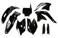 UFO PLAST Fork Protectors & Plastic Set Zwart Kawasaki Kxf 450 2008-2008