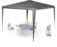 25 x 3 x 3 m PE et acier tente de jardin robuste, résistante aux déchirures et imperméable - gris foncé