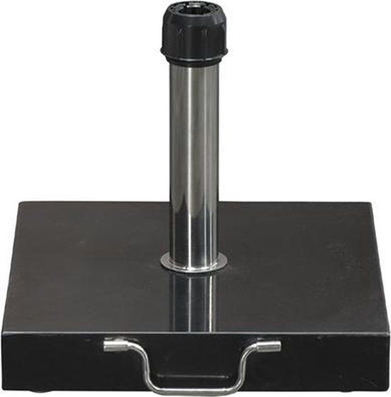Garden Impressions Cosmo Granieten Parasolvoet - 30 kg - Zwart Gepolijst - Verrijdbaar