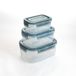 Quid Minimale set met 3 luchtdichte containers van kunststof, 1800 ml-1000 ml-500 ml