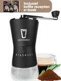 Leonomics Premium Koffiemolen Handmatig - Bonenmaler voor Koffiebonen - Mat Zwart