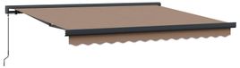 vidaXL Parasol extensible, taupe, 400 x 300 cm, lin et aluminium