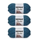 Bernat Deken Dark Teal Garen - 3 Pack van 150g/5.3oz - Polyester - 6 Super Bulky - 108 Yards - Breien/haken
