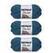 Bernat Deken Dark Teal Garen - 3 Pack van 150g/5.3oz - Polyester - 6 Super Bulky - 108 Yards - Breien/haken