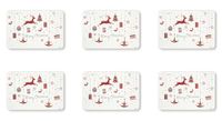 Excelsa Merry Christmas Placemats, polypropyleen, 6 stuks
