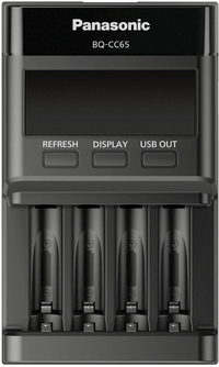 Panasonic Eneloop Pro Snelle Charger Met LCD Display - BQ-CC65E - zwart