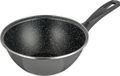 Wok antiadhésif, plaque de cuisson induction, gaz et électrique, wok aluminium noir, 20 cm