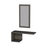 WELL HOME MOBILIARIO & DECORACIÓN Set van spaanplaat met melamine coating, met spiegel, antraciet