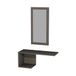 WELL HOME MOBILIARIO & DECORACIÓN Set van spaanplaat met melamine coating, met spiegel, antraciet