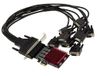 KALEA-INFORMATIQUE 8-poorts PCIe RS232 DB9 seriële besturingskaart op octopuskabel met AX99100 ASIX-chipset