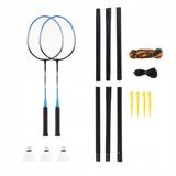 Nils NRZ012 - Badminton Set - 2 Rackets - 3 Nylon Shuttles - Net - Inclusief Hoes