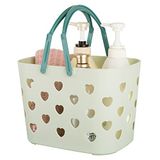 Anyoifax Draagbare douche Caddy Tote Plastic Opbergmand met Handvat Box Organizer Bin voor Badkamer, Bijkeuken, College Dorm, Garage - Groen