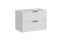 Élégant meuble de salle de bain de 80 cm avec 2 tiroirs, adapté pour sous le lavabo