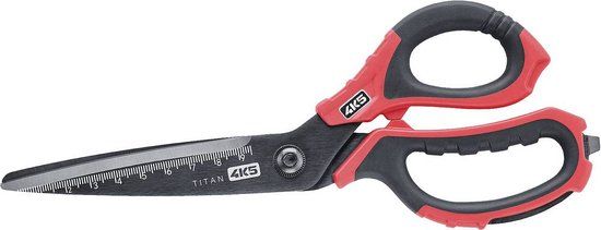 4K5 Tools 600.500A Universele schaar Linkshandig, Rechtshandig Zwart/rood
