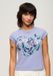 Superdry T-shirt met kapmouwen, bloemenprint en tekst - Dames - T-shirts