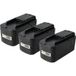 vhbw 3x batterie compatible avec Festool 398338, 497019, 498336, 498338, 564247, C12, C12LI, T12+3, BPS12C, BPC12, BPS12S outil (2000 mAh, NiMH, 12 V)