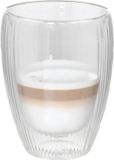 Gerimport Theeglazen Leya - Dubbelwandig - Glas - 350 ml - Transparant