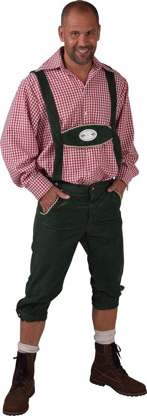 Magic by freddy Tiroler broek Oktoberfest Lederhosen Groen Oktoberfestkleding heren maat XXL (62/64