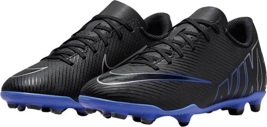 Nike Vapor 15 Club FG/MG Voetbalschoenen Junior - Maat 38 - Zwart/zilver/blauw