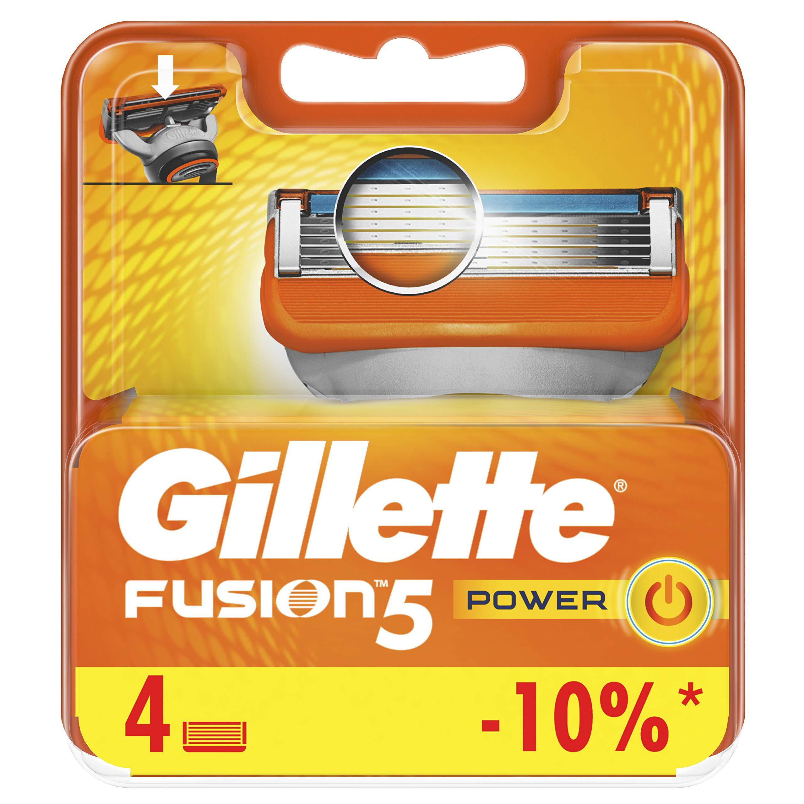 Gillette Fusion Power scheerapparaat, 4 stuks