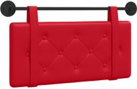 vidaXL - Hangend hoofdbord - Rood - Kunstleer