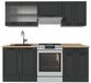 Vicco R-Line Complete keukeneenheid – 200 cm, WB Eik Antraciet landhuis/antraciet