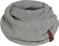 Knit Factory Coco Gebreide Colsjaal - Ronde Sjaal - Nekwarmer - Wollen Sjaal - Iced Clay