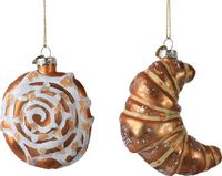 Decoris Ornament glas l4.6b7.6h11 cm mlt a2 kerst