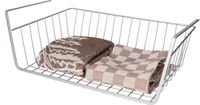 Gerimport Opberg/opruim hangmandje - 25 x 40 x 14 cm - Kastmandje - zilver