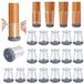 32 Pièces Patins de pied de chaise en silicone transparent - Rond 13-22.9mm