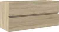 vidaXL Wastafelkast 100x38,5x45 cm Bewerkt Hout Sonoma Eikenkleurig
