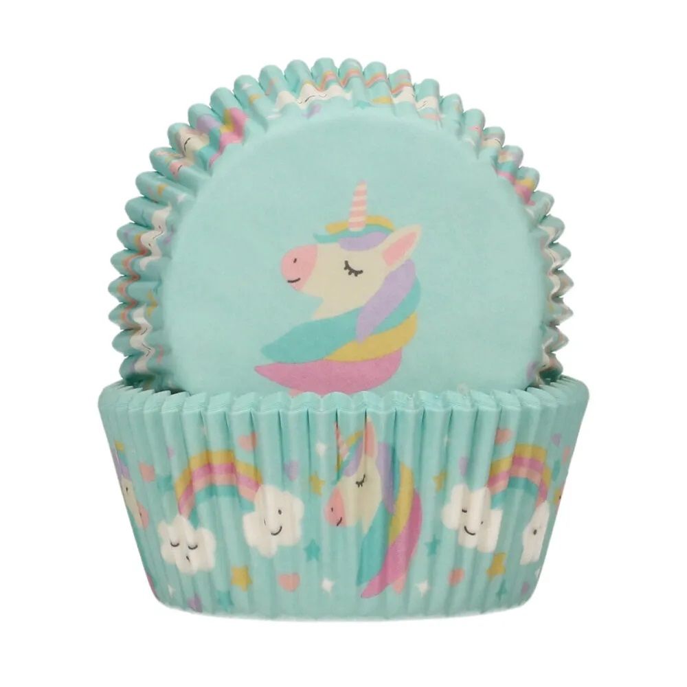 FunCakes F84220 - Bakvormen - blauw - papier - 48 stuks - rond