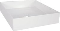 Differnz Jura Lavabo Carré 42x42x10cm Plastique Brillant Blanc