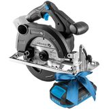 HÖGERT TECHNIK Accu-handcirkelzaag, 18 V, borstelloze motor, draadloos, 0-5000 omw/min, 165 mm schijfdiameter, gereedschaploze instellingen, led, aluminium bescherming + PROMO 2,0 Ah