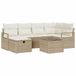 vidaXL - Canapé - 7 pièces - 6 personnes - Beige et crème - Polyrotin