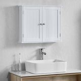 Vida Designs Badkamerkast met 2 deuren, wandmontage, met opbergvak, wit