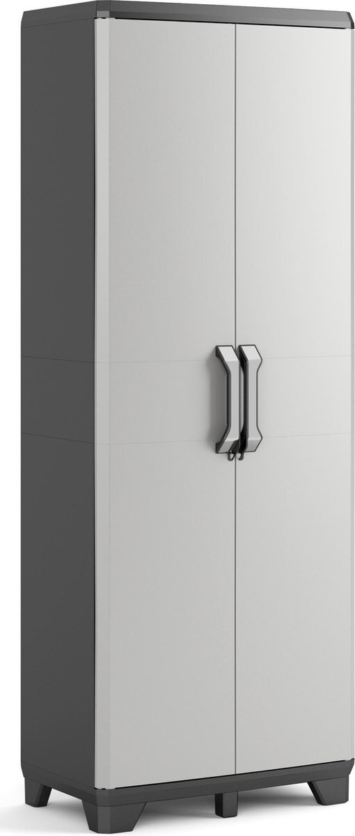 Keter Gear High Cabinet - 4 Planken - 68x39x182 cm - zwart/grijs