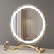 Seraluxe Miroir de maquillage avec éclairage LED, Miroir Hollywood - Écran tactile - Diamètre 40cm - Or