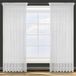 Eurofirany Gladde transparante plooiband, glinsterende gordijnen, modern, eenvoudig, slaapkamer, kinderkamer, woonkamer, wit, 135 x 270 cm