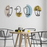Stijlvol decoratief metalen wandaccessoire, 159 x 58 cm, duurzaam 1,20 mm metaal en 3 mm hout, perfect voor moderne woondecoratie en kantoorruimtes
