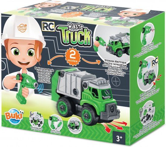 Buki France BUKI 9021 - Bestuurbare RC Vuilniswagen - 3+ jaar