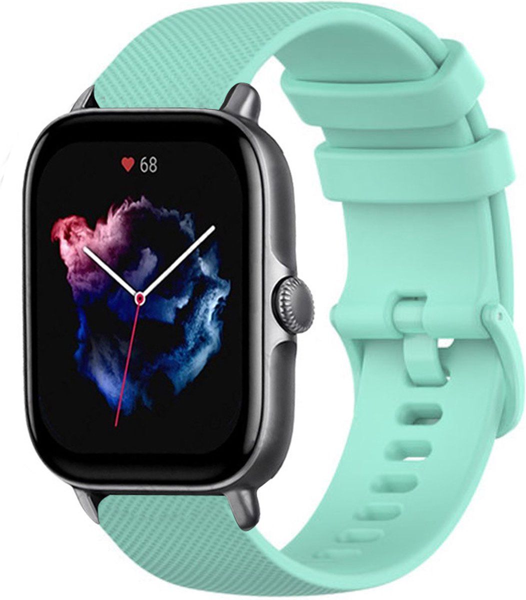 Strap-it Amazfit GTS 3 Luxe Siliconen bandje - Aqua