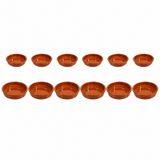 Excellent Houseware Murcia Set tapas schaaltjes - 12x - 12 en 18 cm - terracotta - met handvaten