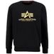 Alpha Industries Sweat-shirt basique en carbone pour homme, noir/doré, M