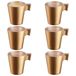 Luminarc Espresso kopjes - 6x - goud metallic - koffiekopjes van 80 ml - 6 x 5.5 cm - keramiek
