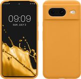 kwmobile telefoonhoesje geschikt voor Google Pixel 8 - Hoesje met siliconen coating - Smartphone case in mango