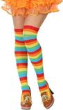Atosa Verkleed Kousen - Polyester - Clown/Carnaval - Met Antislip Rand - Maat 38/42 - Multi