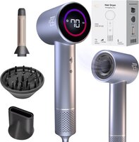 BAESS Föhn met Diffuser - Ionische Haardroger - Krullen - 8 Standen - Hair dryer - Haarföhn - Reisföhn - Coolshot - Platina